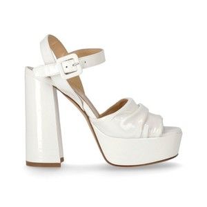 Strategia Rain White Heeled Sandal - NWT